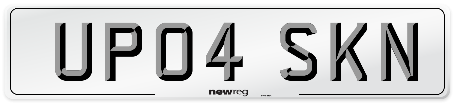 UP04 SKN Number Plate from New Reg